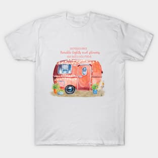 Whimsical Retro Camper Caravan T-Shirt